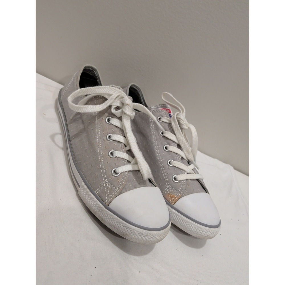 Converse Womens Chuck Taylor All Star Low Top 547308F Gray Lace Up Shoes Size 10